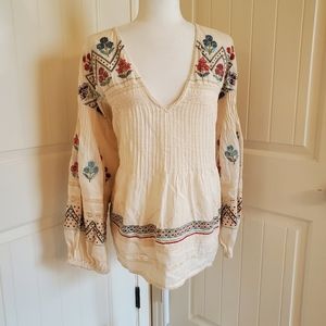 Anthropologie NWT Kayla Embroidered Blouse